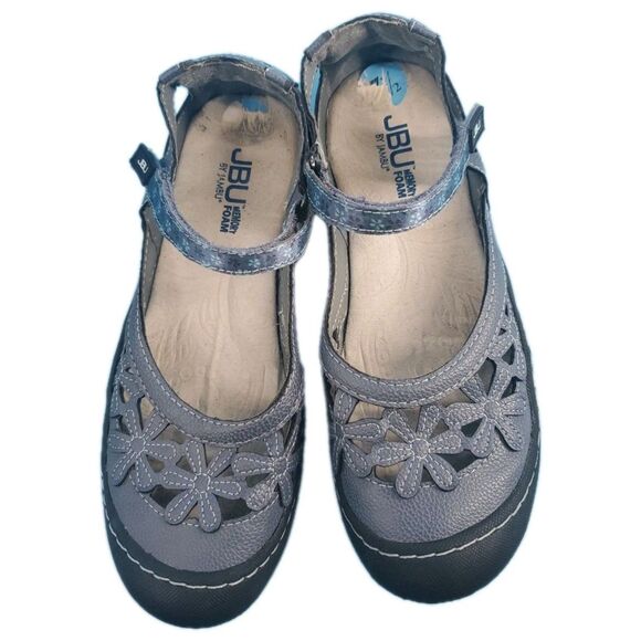 JBU by Jambu Wildflower Mary Jane  Comfort Shoe Boho Leather Adjustable Strap - Picture 1 of 13